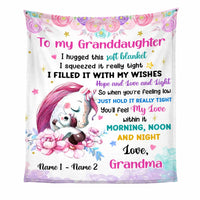 Personalized Unicorn Grandma Granddaughter Blanket NB161 24O47 thumb 1