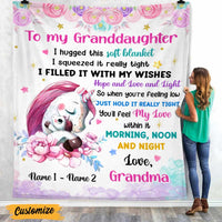 Personalized Unicorn Grandma Granddaughter Blanket NB161 24O47 thumb 1