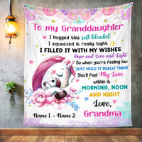 Personalized Unicorn Grandma Granddaughter Blanket NB161 24O47 thumb 1