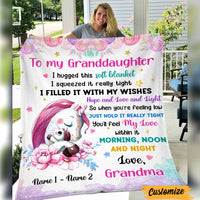 Personalized Unicorn Grandma Granddaughter Blanket NB161 24O47 thumb 1