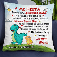 Personalized To Grandson Spanish Dinosaur Pillow DB235 95O34 thumb 1