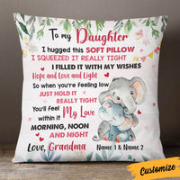 Personalized Elephant Daughter Hug This Pillow DB241 23O36 thumb 1