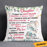Personalized Elephant Daughter Hug This Pillow DB241 23O36 thumb 1