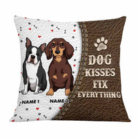 Personalized Dog Icon Kisses Pillow DB247 95O58 thumb 1