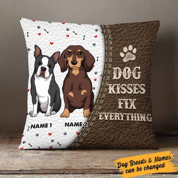 Personalized Dog Icon Kisses Pillow DB247 95O58 1