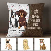 Personalized Dog Icon Kisses Pillow DB247 95O58 thumb 1