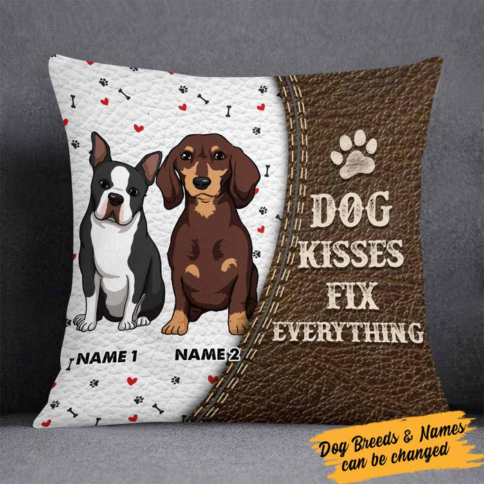 Personalized Dog Icon Kisses Pillow DB247 95O58 1