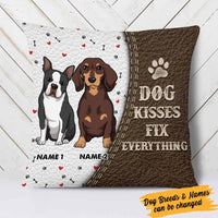 Personalized Dog Icon Kisses Pillow DB247 95O58 thumb 1
