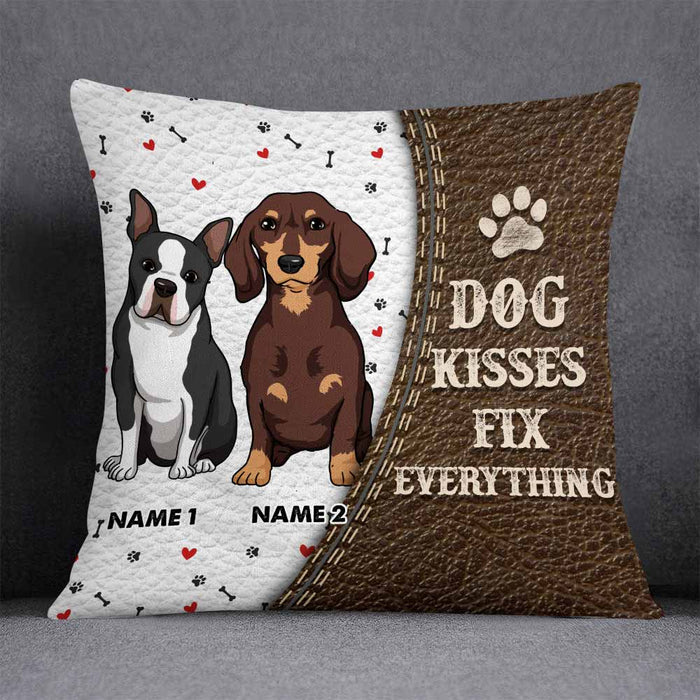 Personalized Dog Icon Kisses Pillow DB247 95O58 1
