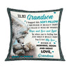 Personalized Wolf To My Grandson Hug This Pillow DB242 23O57 1