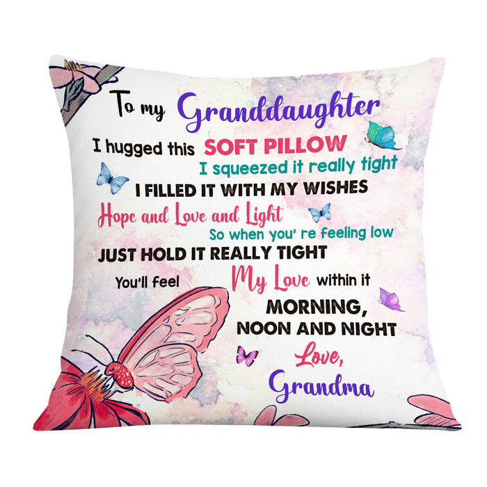Personalized Butterfly Granddaughter Hug This Pillow DB251 23O36 1