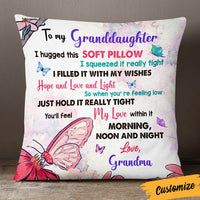 Personalized Butterfly Granddaughter Hug This Pillow DB251 23O36 thumb 1