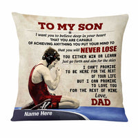 Personalized Wrestling Dad To My Son Pillow DB251 95O47 thumb 1