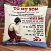 Personalized Wrestling Dad To My Son Pillow DB251 95O47 1