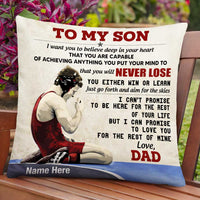 Personalized Wrestling Dad To My Son Pillow DB251 95O47 thumb 1