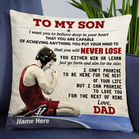 Personalized Wrestling Dad To My Son Pillow DB251 95O47 thumb 1