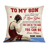 Personalized Wrestling Mom To Son Pillow DB252 95O57 thumb 1