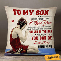 Personalized Wrestling Mom To Son Pillow DB252 95O57 thumb 1