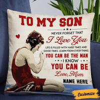 Personalized Wrestling Mom To Son Pillow DB252 95O57 thumb 1