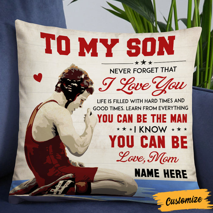 Personalized Wrestling Mom To Son Pillow DB252 95O57 1