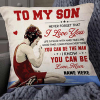 Personalized Wrestling Mom To Son Pillow DB252 95O57 thumb 1