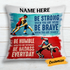 Personalized Wrestling Strong Brave Humble Pillow DB253 95O24 1