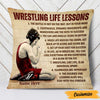 Personalized Wrestling Life Lessons Rectangle Pillow DB251 85O47 1