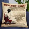 Personalized Wrestling Life Lessons Rectangle Pillow DB251 85O47 1