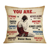 Personalized Wrestling God Says You Are Pillow DB252 85O57 thumb 1