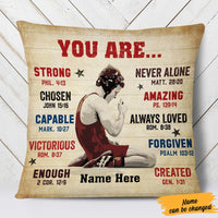 Personalized Wrestling God Says You Are Pillow DB252 85O57 thumb 1