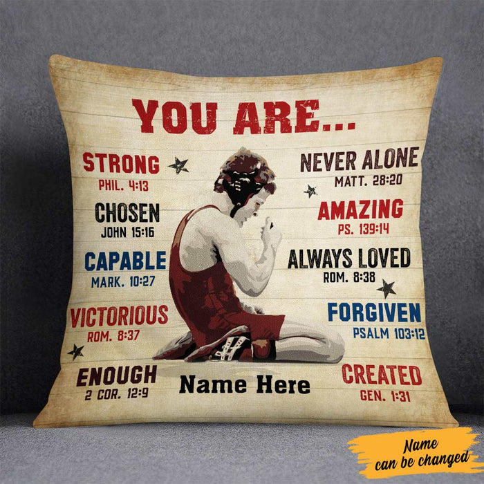 Personalized Wrestling God Says You Are Pillow DB252 85O57 1