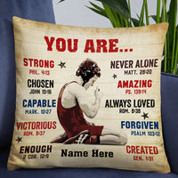 Personalized Wrestling God Says You Are Pillow DB252 85O57 thumb 1