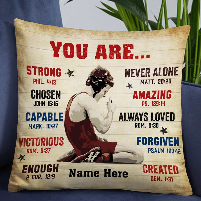 Personalized Wrestling God Says You Are Pillow DB252 85O57 1