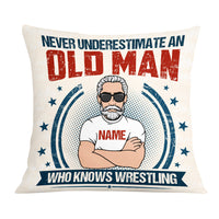 Personalized Wrestling Dad Grandpa Pillow DB255 87O57 thumb 1