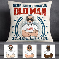 Personalized Wrestling Dad Grandpa Pillow DB255 87O57 thumb 1