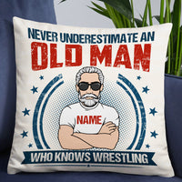 Personalized Wrestling Dad Grandpa Pillow DB255 87O57 thumb 1