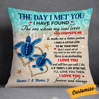Personalized Turtle Couple The Day I Met You Pillow DB255 95O34 thumb 1