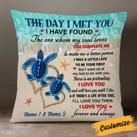 Personalized Turtle Couple The Day I Met You Pillow DB255 95O34 thumb 1