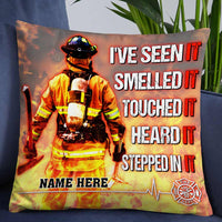 Personalized Firefighter Proud Pillow DB274 95O57 thumb 1
