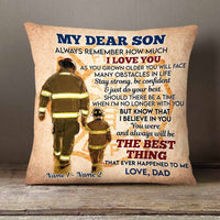 Personalized Firefighter Dad Grandpa To Son Grandson Pillow DB275 95O58 thumb 1