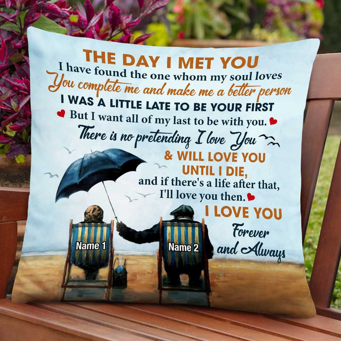 Personalized Old Couple The Day I Met You Pillow DB271 87O47 1