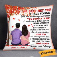 Personalized Couple The Day I Met You Pillow DB275 87O34 thumb 1