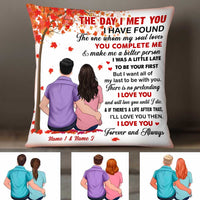 Personalized Couple The Day I Met You Pillow DB275 87O34 thumb 1