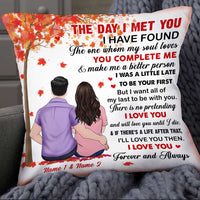 Personalized Couple The Day I Met You Pillow DB275 87O34 thumb 1