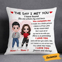 Personalized Couple The Day Pillow DB273 30O58 thumb 1