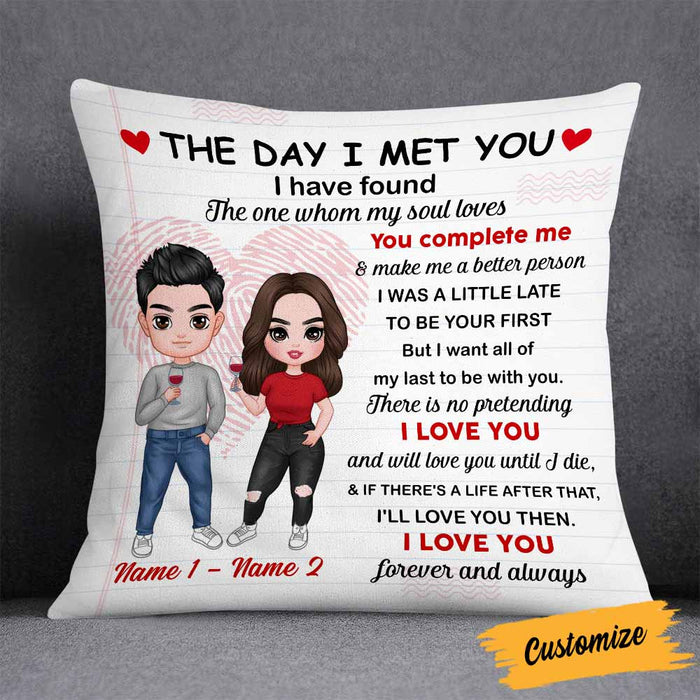 Personalized Couple The Day Pillow DB273 30O58 1