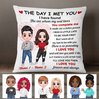 Personalized Couple The Day Pillow DB273 30O58 thumb 1