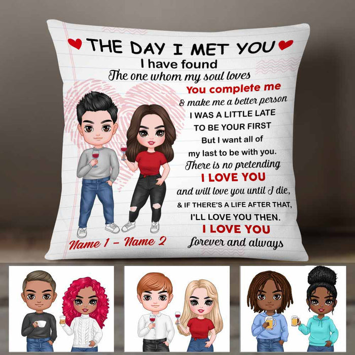 Personalized Couple The Day Pillow DB273 30O58 1