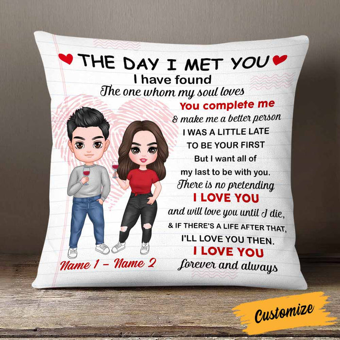 Personalized Couple The Day Pillow DB273 30O58 1