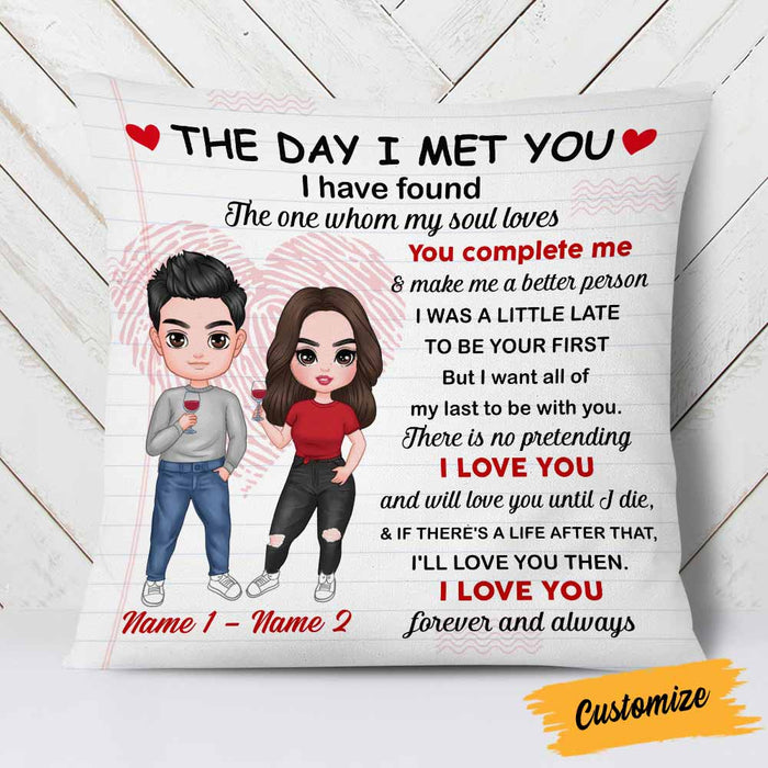 Personalized Couple The Day Pillow DB273 30O58 1